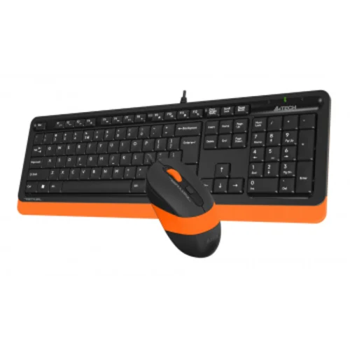 Клавиатура + мышь A4Tech Fstyler F1010 клав:чер/оранж мышь:чер/оранж USB Multimedia (F1010 ORANGE)